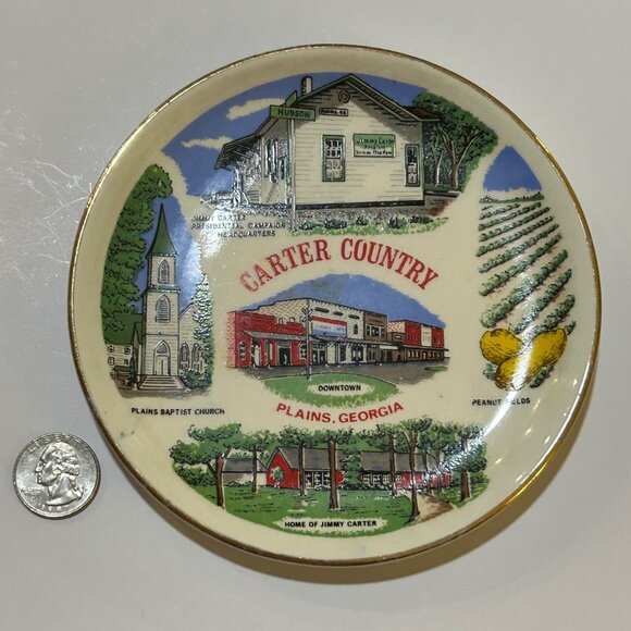 Carter Country Plains Georgia Small Ceramic Souvenir Plate - Picture 2 of 10